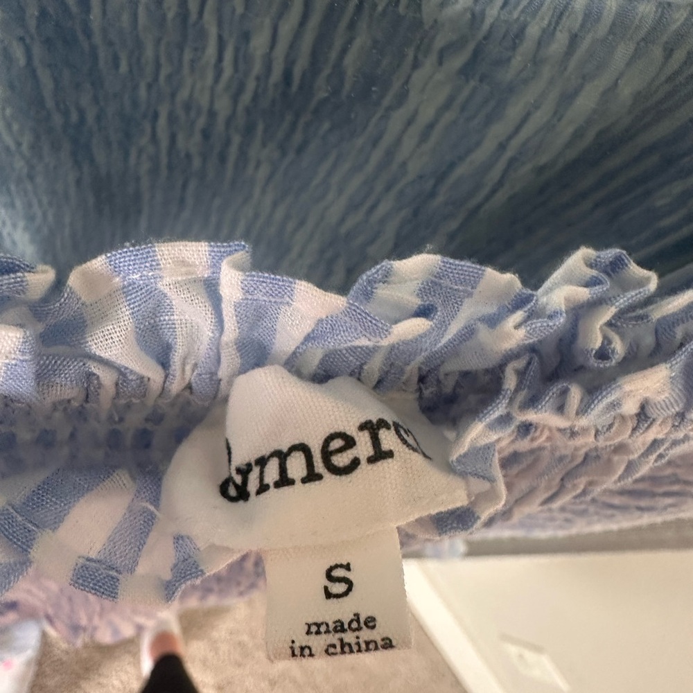 Blue and White Striped Skirt